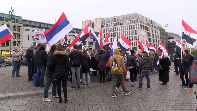 Manifestación a favor de Siria en Berlín