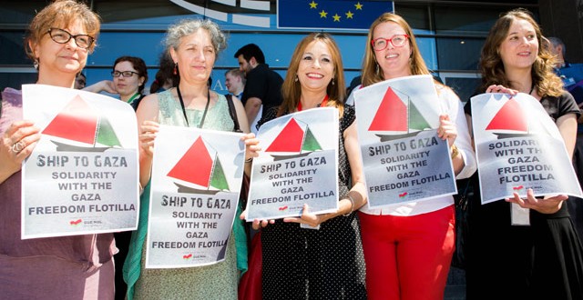 Mujeres de la flotilla a Gaza