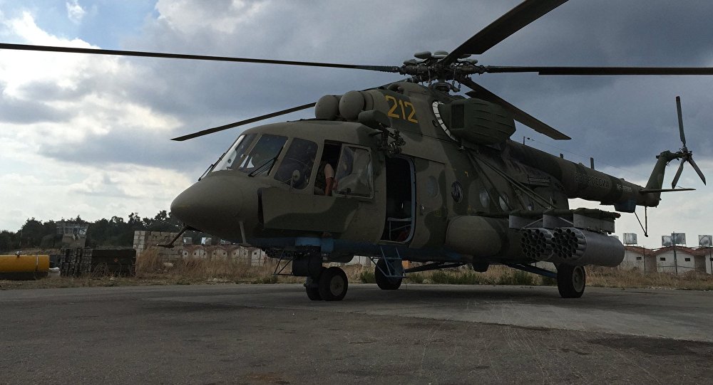 Helicóptero ruso en Siria