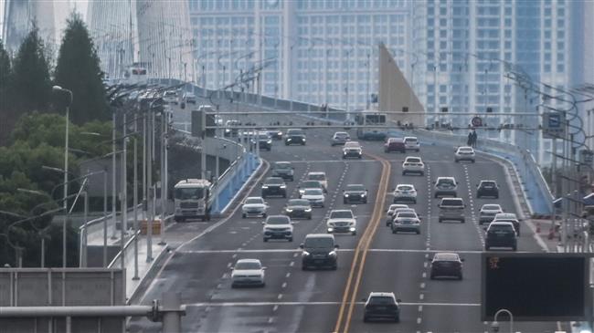 Carretera en la ciudad de Wuhan