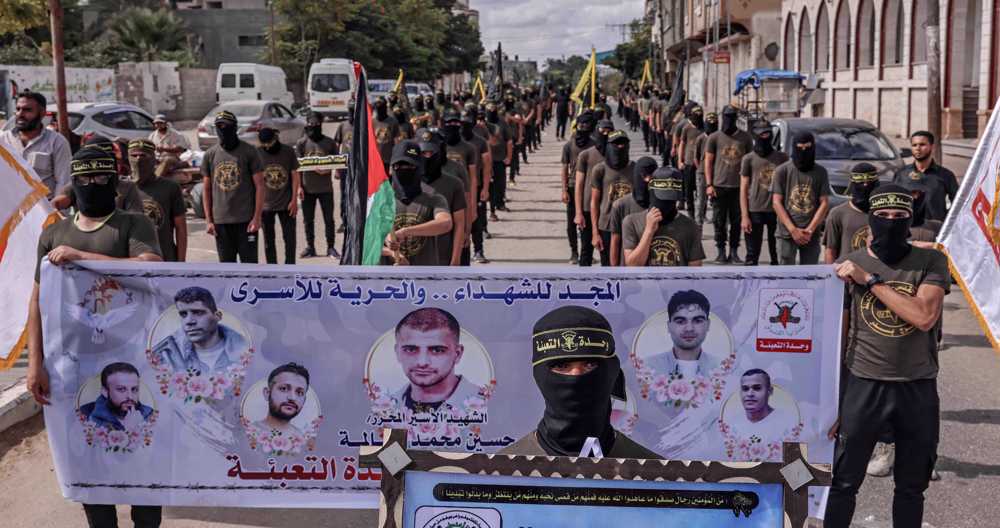 Manifestación en solidaridad con los presos del Yihad Islámico