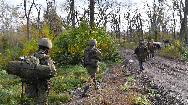 Combatientes rusos de la compañía Wagner