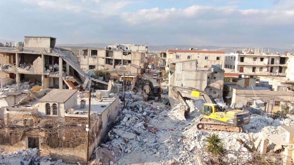 Daños causados por el terremoto en la ciudad de Jandaris