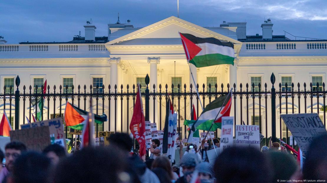 Manifestación pro-palestina ante la Casa Blanca
