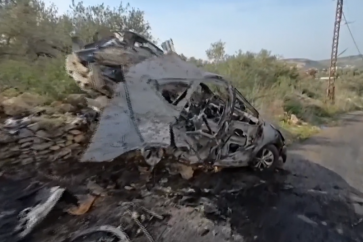 coche-destruido-ataque-israeli