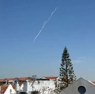 Misil yemení sobre la Palestina ocupada