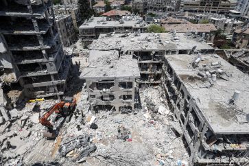 Zona destruida en Bat Yam