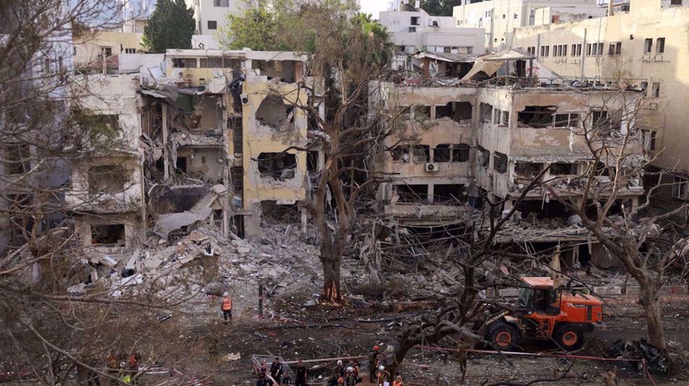 Zona destruida de Tel Aviv