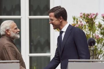 El primer ministro indio, Narendra Modi, y Mark Rutte