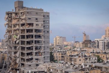 Edificio destruido en Bat Yam