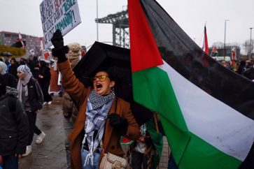Manifestación pro-palestina en Escocia