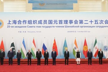 Foto final de la cumbre de la cumbre de Tianjin Organización de Cooperación de Shanghai